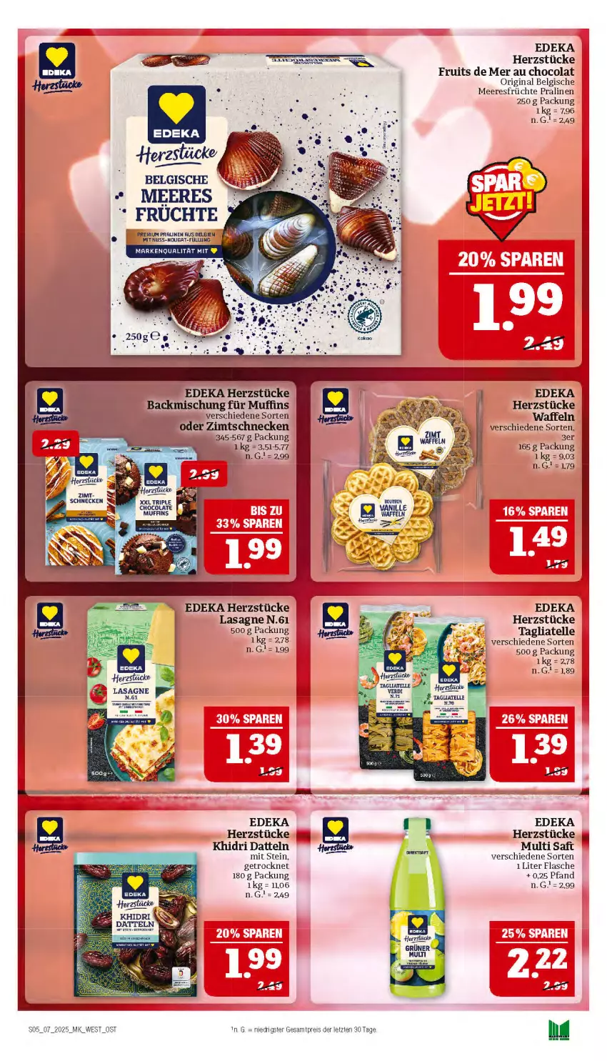 Aktueller Prospekt Marktkauf - Prospekt - von 09.02 bis 15.02.2025 - strona 5 - produkty: backmischung, cola, Datteln, deka, eis, elle, flasche, früchte, gin, lasagne, LG, meeresfrüchte, Muffin, muffins, nuss, pralinen, reis, saft, tagliatelle, Ti, waffeln, ZTE