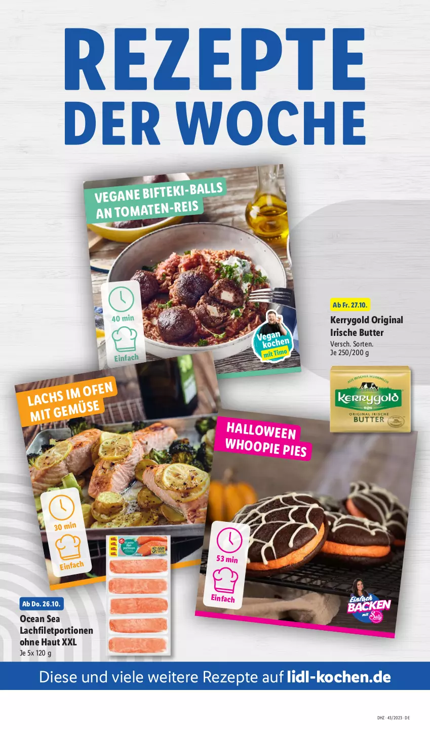 Aktueller Prospekt Lidl - Aktionsprospekt - von 23.10 bis 28.10.2023 - strona 61 - produkty: ball, butter, eis, filet, gin, irische butter, kerrygold, Ofen, rezept, rezepte, Ti, tomate, tomaten