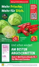 Gazetka promocyjna Lidl - Aktionsprospekt - Gazetka - ważna od 28.10 do 28.10.2023 - strona 2 - produkty: Abtei, angebot, discount, eis, eisbergsalat, frucht, magazin, obst, Obst und Gemüse, paprika, pril, reis, salat, schnitten, Spitzpaprika, Ti, und gemüse
