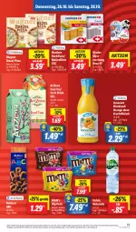 Gazetka promocyjna Lidl - Aktionsprospekt - Gazetka - ważna od 28.10 do 28.10.2023 - strona 51 - produkty: angebot, backfisch, bahlsen, brezel, coupon, direktsaft, drink, eis, elle, filet, filets, fisch, fleisch, frucht, fruchtfleisch, Innocent, Kinder, matjes, Matjesfilet, matjesfilets, natur, Nordsee, orange, pizza, reis, rel, saft, teller, Ti, volvic, wagner, ZTE