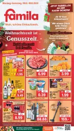 Gazetka promocyjna Famila - Prospekte - Gazetka - ważna od 10.12 do 10.12.2022 - strona 1 - produkty: akku, almighur, almighurt, angebot, angebote, aust, Becher, beutel, cola, Dr. Oetker, ehrmann, ehrmann almighurt, eis, elle, flasche, fleisch, glaskaraffe, hackfleisch, hackfleisch gemischt, Karaffe, lebensmittel, LG, mars, milky way, nuss, orange, orangen, pils, pizza, reis, rind, ristorante, ristorante pizza, rum, rwe, schwein, schwein und rind, snickers, teller, Ti, twix, wasser, wein, ZTE