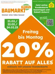 Gazetka promocyjna  - Gazetka - ważna od 24.02 do 24.02.2025 - strona 1 - produkty: Bau, eis, elle, erde, flasche, gasflaschen, globus fachmärkte, gutschein, gutscheine, lebensmittel, reis, Ti, Tiere