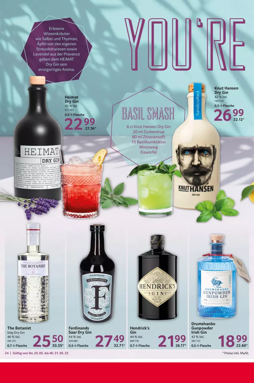 Aktueller Prospekt Selgros - Food - von 25.05 bis 31.05.2023 - strona 24 - produkty: basilikum, dry gin, eis, eiswürfel, flasche, gin, kräuter, lavendel, obst, reis, rum, saft, sirup, Ti, würfel, zitrone, zitronen, zitronensaft, zucker