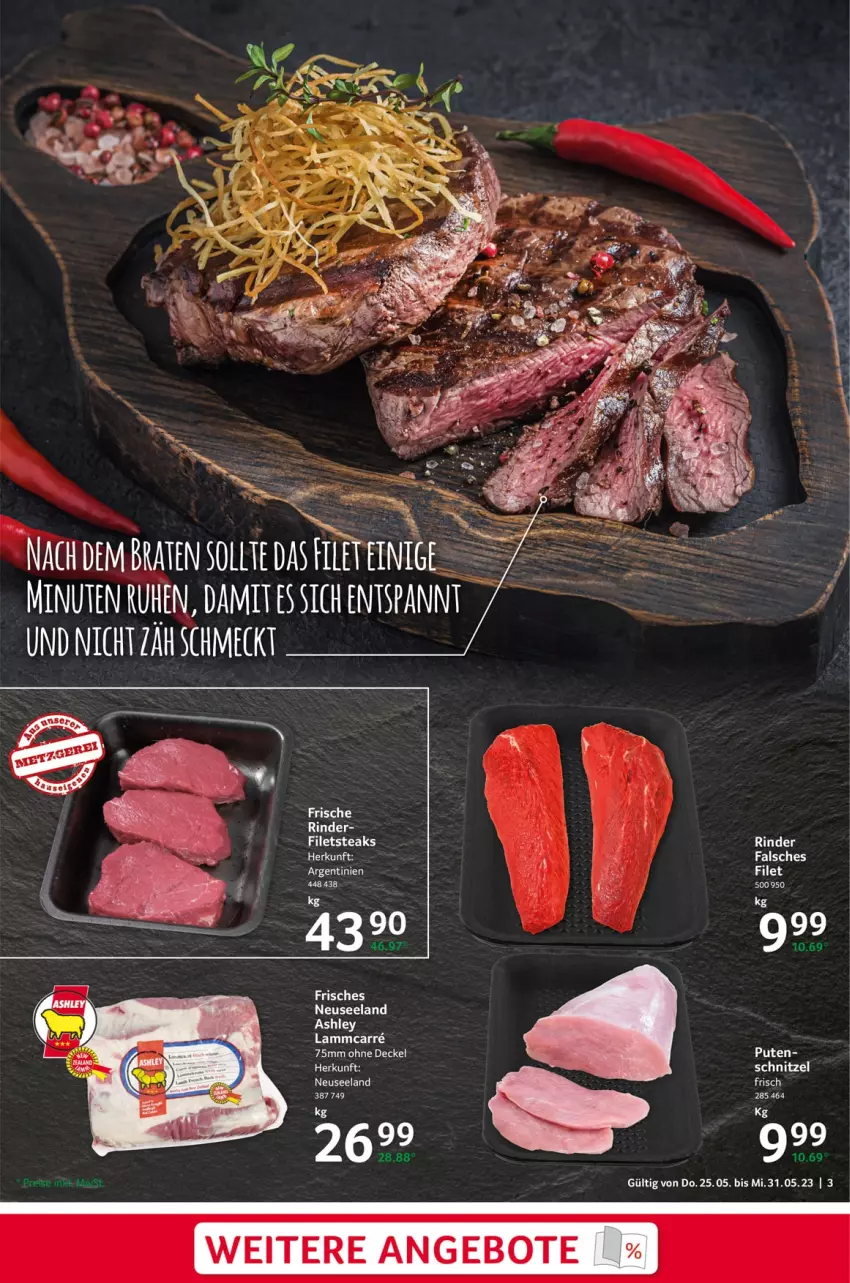 Aktueller Prospekt Selgros - Food - von 25.05 bis 31.05.2023 - strona 3 - produkty: angebot, angebote, braten, decke, Deckel, Elan, Falsches Filet, filet, lamm, pute, rind, rinder, schnitzel, Ti