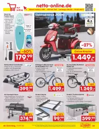 Gazetka promocyjna Netto Marken-Discount - Filial-Angebote - Gazetka - ważna od 22.07 do 22.07.2023 - strona 33 - produkty: akku, angebot, Dreirad, E-Bike, eis, Elektro, gasgrill, grill, Holz, holzkohle, holzkohlegrill, Kamin, Kohlegrill, kracher, latte, reis, Schal, schlauch, shimano, Sierra, telefon, Ti, tisch, uhr, ZTE