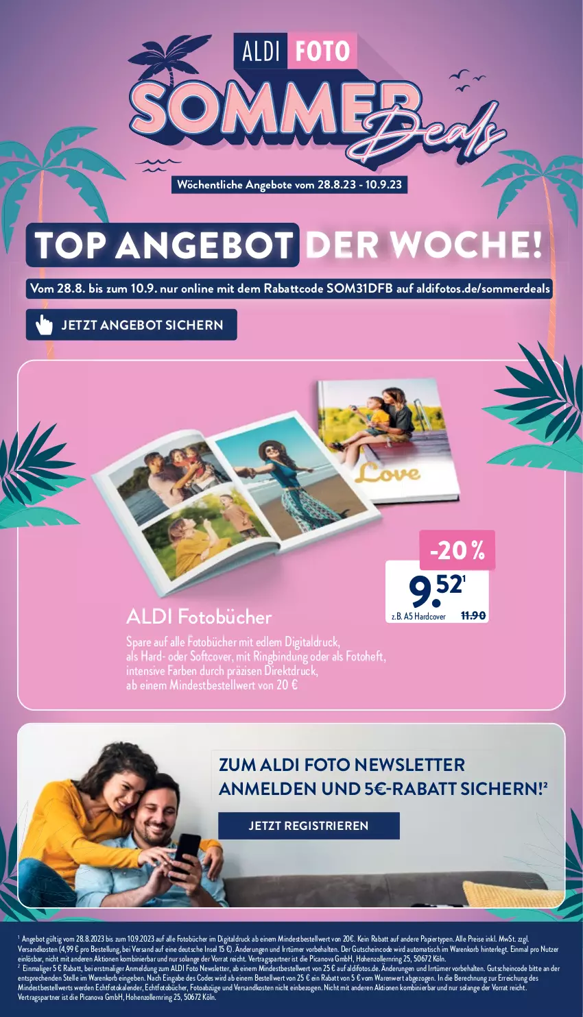 Aktueller Prospekt Aldi Nord - Von Montag - von 04.09 bis 09.09.2023 - strona 36 - produkty: aldi, angebot, angebote, auto, eis, elle, erde, Fotokalender, gutschein, korb, ndk, papier, reis, ring, Ti, tisch