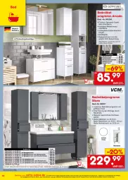 Gazetka promocyjna Netto Marken-Discount - Online-Angebote September - Gazetka - ważna od 30.09 do 30.09.2023 - strona 18 - produkty: angebot, armatur, Bad, Badmöbel, beleuchtung, eis, Germ, hängeschrank, hochschrank, Holz, latte, led-beleuchtung, LG, möbel, ndk, reis, Ria, rum, Schrank, spiegel, spiegelschrank, Ti, tisch, und armatur, unterschrank, waschbecken, waschtisch, ZTE