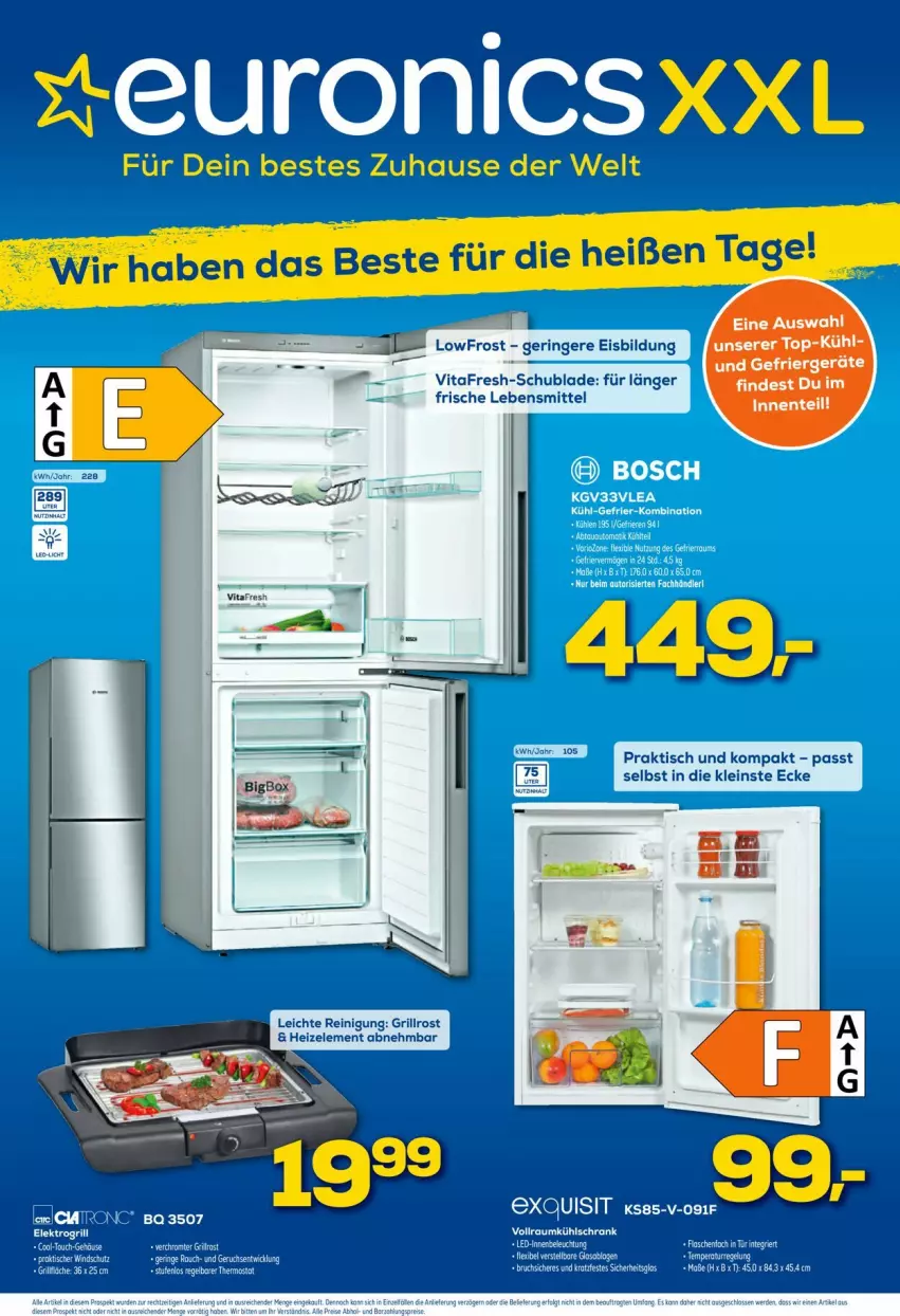 Aktueller Prospekt Euronics - Prospekte - von 31.05 bis 07.06.2023 - strona 1 - produkty: ente, grill, grillrost