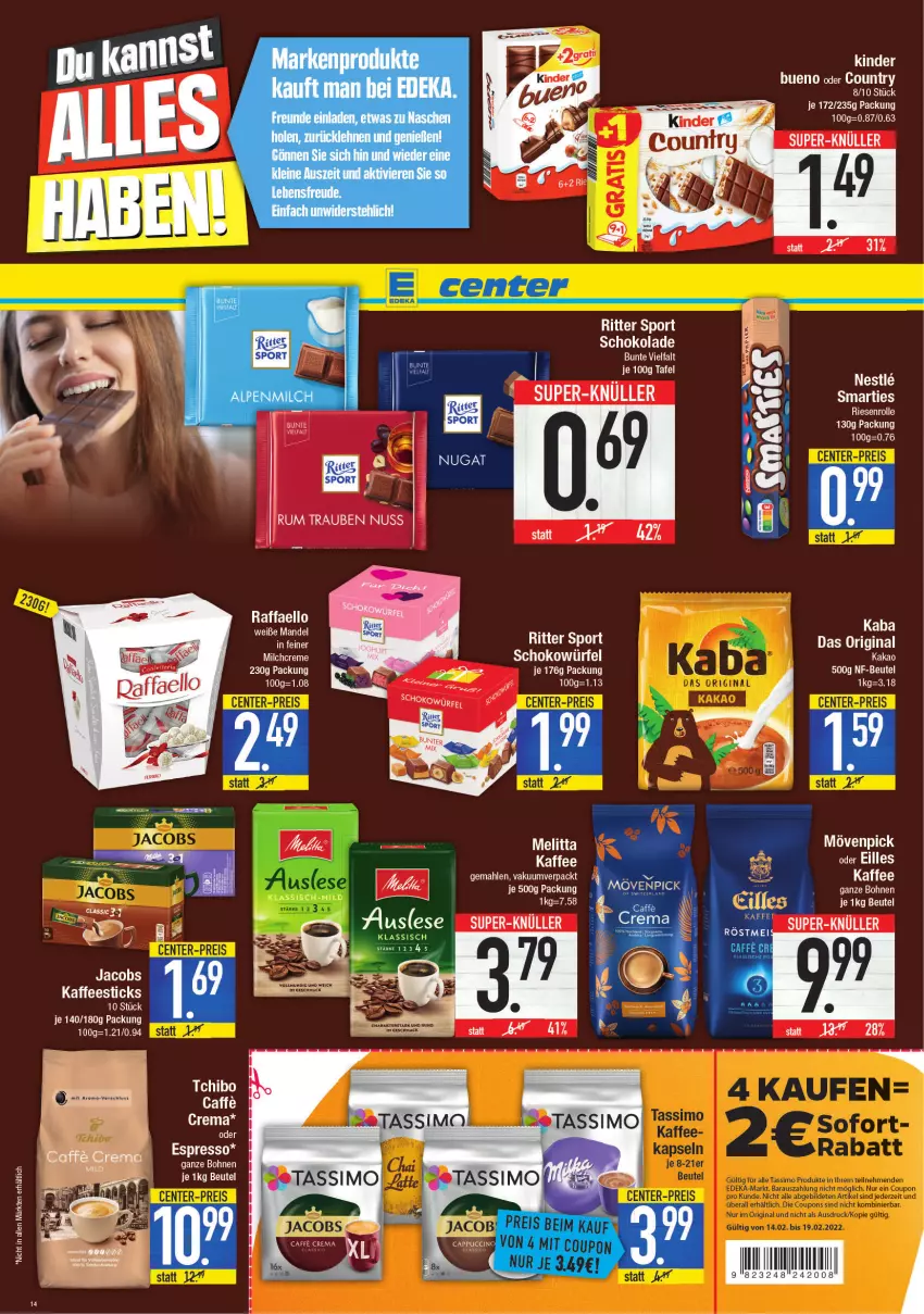 Aktueller Prospekt E Center - Angebote der Woche - von 14.02 bis 19.02.2022 - strona 14 - produkty: kakao, leine, Ti