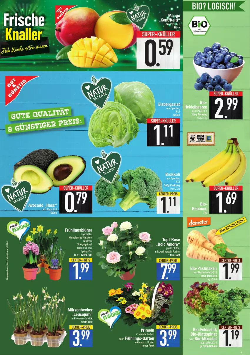 Aktueller Prospekt E Center - Angebote der Woche - von 14.02 bis 19.02.2022 - strona 3 - produkty: banane, bananen, mango, Ti