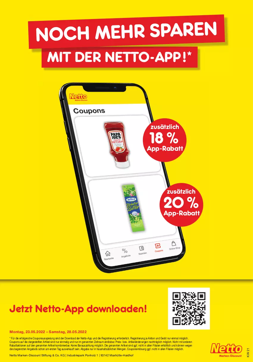 Aktueller Prospekt Netto Marken-Discount - Filial-Angebote - von 23.05 bis 28.05.2022 - strona 41 - produkty: angebot, coupon, coupons, discount, eis, Holz, LG, marken-discount, reis, Ti, ZTE