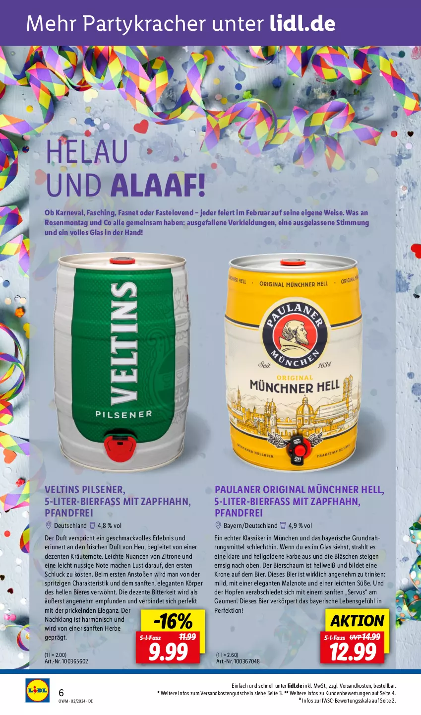 Aktueller Prospekt Lidl - Highlights in der Weinwelt - von 01.02 bis 29.02.2024 - strona 6 - produkty: bier, Biere, eier, eis, elle, ente, gin, gutschein, Hela, Heu, kleid, Kleidung, kracher, kräuter, kräutern, krone, LG, mac, malz, ndk, Nuance, nuss, Paula, paulaner, pils, pilsener, rosen, Ti, veltins, veltins pilsener, zitrone