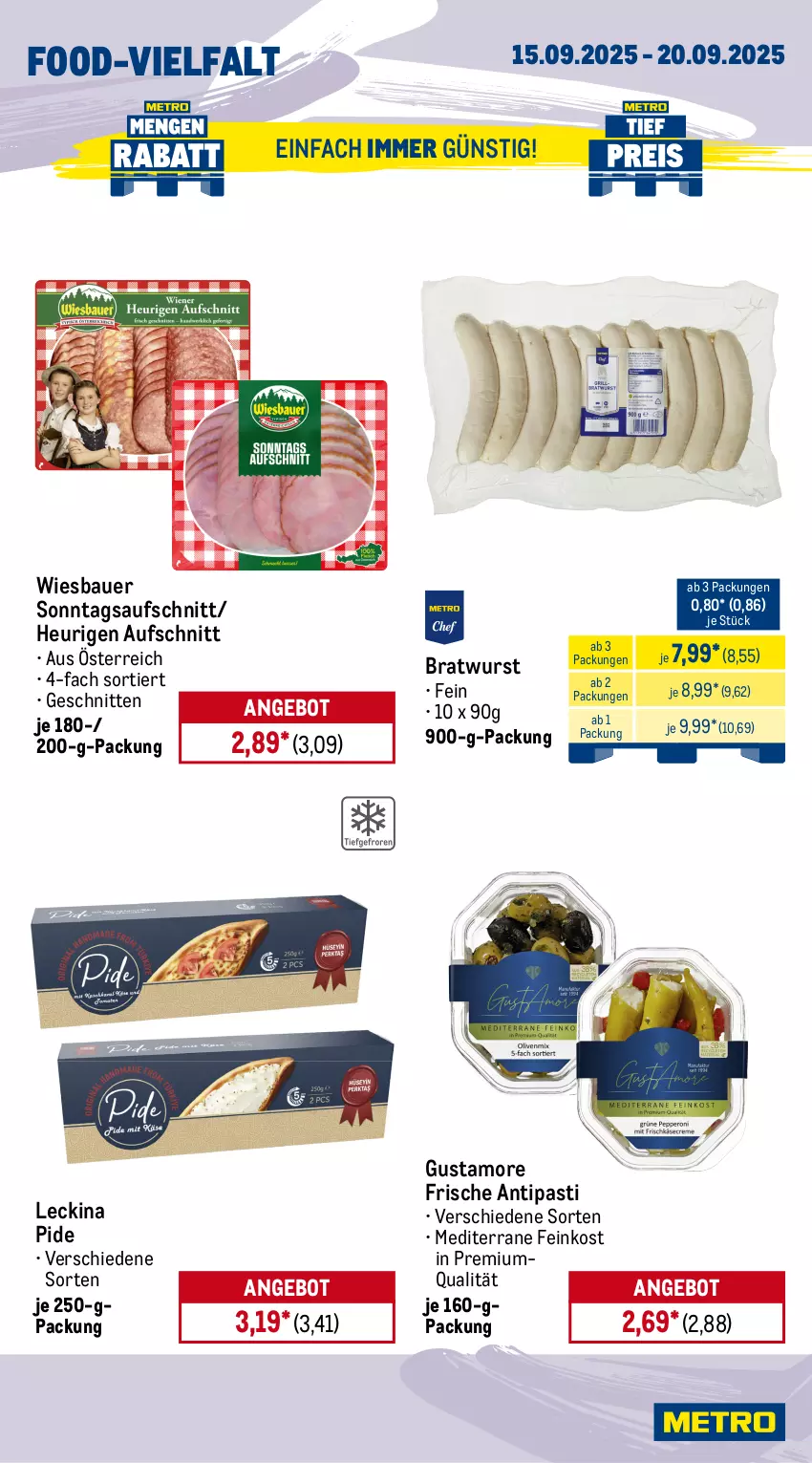 Aktueller Prospekt Metro - Wochen-Angebote - von 15.09 bis 20.09.2025 - strona 10 - produkty: angebot, antipasti, asti, auer, aufschnitt, Bau, Bauer, beutel, bratwurst, chips, corny, crunchips, eis, feinkost, Heu, hollandaise, lorenz, lorenz crunchips, lukull, meica, müsli, Rauch, reis, riegel, sauce, sauce hollandaise, schnitten, Ti, wiesbauer, wurst, würstchen