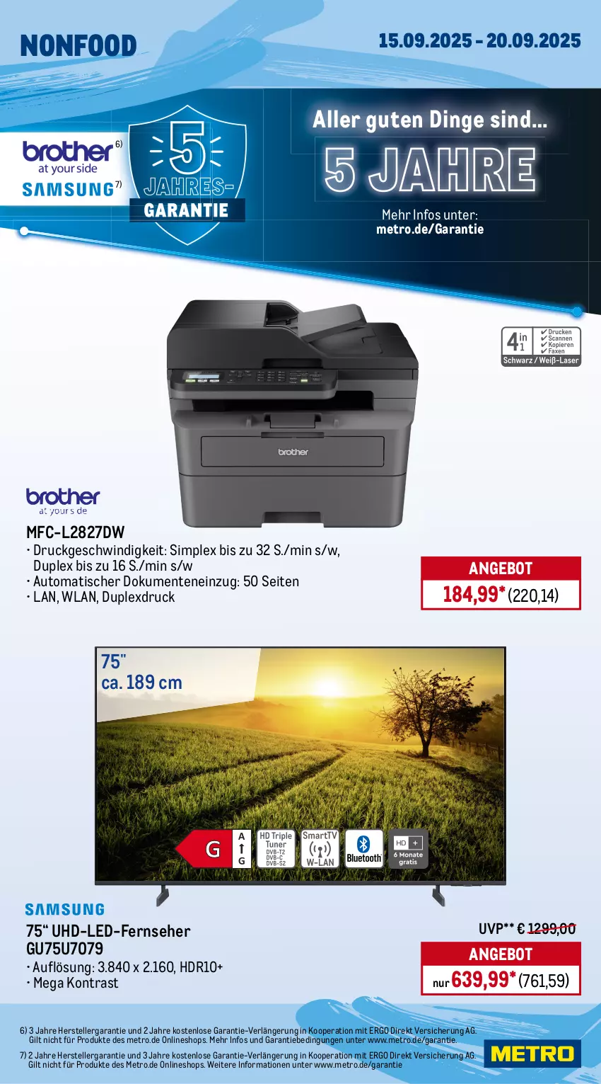 Aktueller Prospekt Metro - Wochen-Angebote - von 15.09 bis 20.09.2025 - strona 24 - produkty: angebot, auto, elle, ente, fernseher, Metro, sim, teller, Ti, tisch, uhd