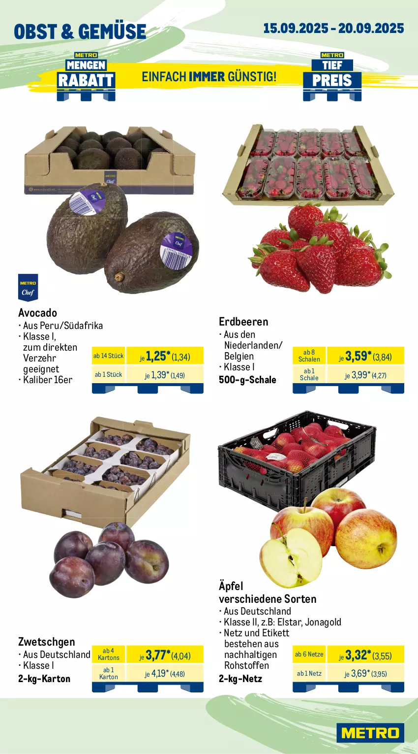 Aktueller Prospekt Metro - Wochen-Angebote - von 15.09 bis 20.09.2025 - strona 7 - produkty: angebot, avocado, beere, beeren, beutel, bsf, eis, erdbeere, erdbeeren, filet, filets, fisch, fische, Fischer, fleisch, Krebs, krone, LG, matjes, Metro, obst, reis, Schal, Schale, Schere, Ti, tiefpreis, wolfsbarsch