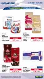 Gazetka promocyjna Metro - Wochen-Angebote - Gazetka - ważna od 20.09 do 20.09.2025 - strona 12 - produkty: angebot, bohne, bohnen, caffè crema, dallmayr, dallmayr prodomo, drink, duplo, eis, energy drink, espresso, ferrero, getränk, getränke, jacobs, jacobs tassimo, kakao, Kinder, lavazza, Metro, Palette, prodomo, red bull, riegel, sim, tassimo, Ti, tisch