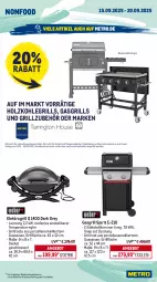 Gazetka promocyjna Metro - Wochen-Angebote - Gazetka - ważna od 20.09 do 20.09.2025 - strona 23 - produkty: angebot, auto, backofen, beispielabbildung, cabernet, decke, Deckel, edelstahl, eis, Elektro, elle, erde, gasgrill, geschirr, grill, grillfläche, grillrost, Grillzubehör, herdarten, Holz, holzkohle, holzkohlegrill, Kohlegrill, LG, Metro, mikrowelle, Ofen, pfanne, pfannen, reis, sahne, spülmaschinen, teller, Ti, tisch