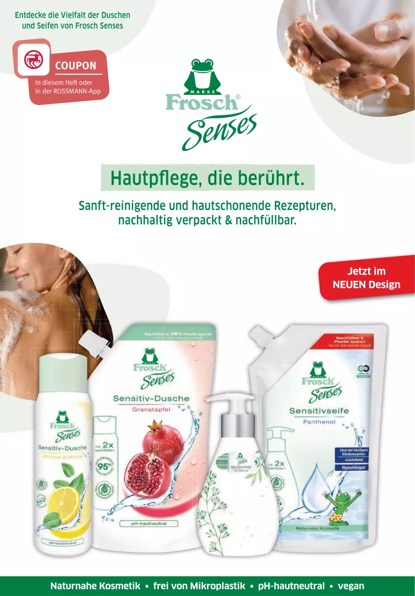 Aktueller Prospekt Rossmann - Prospekte - von 01.09 bis 30.09.2024 - strona 35 - produkty: asti, coupon, decke, dusche, Frosch, Hautpflege, kosmetik, natur, Panthenol, rezept, Seife, Ti