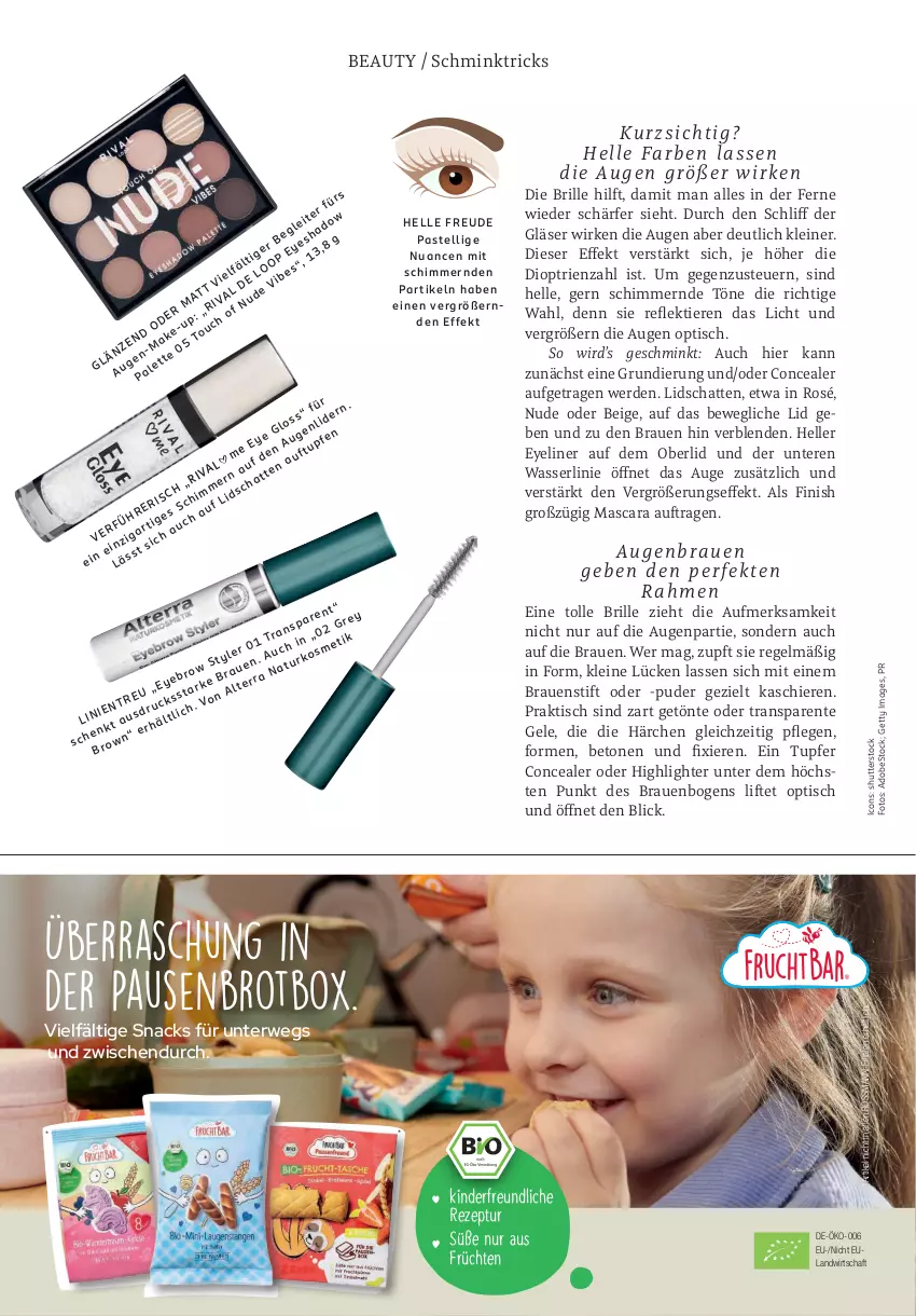 Aktueller Prospekt Rossmann - Prospekte - von 01.09 bis 30.09.2024 - strona 60 - produkty: Brille, brot, elle, ente, erde, Eyeliner, Finish, frucht, Gläser, Kinder, leine, Mascara, Nuance, rezept, rwe, snack, snacks, Ti, Tiere, tisch, wasser