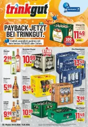 Gazetka promocyjna Trinkgut - Prospekte - Gazetka - ważna od 11.01 do 11.01.2025 - strona 1 - produkty: Alwa, arla, bitburger, bitburger pils, burger, Cap, eis, fisch, fische, flasche, limo, limonade, limonaden, mariacron, mineralwasser, payback, pils, pilsener, reis, Ria, sinalco, steiner, vilsa, warsteiner, wasser, wein, weine, ZTE