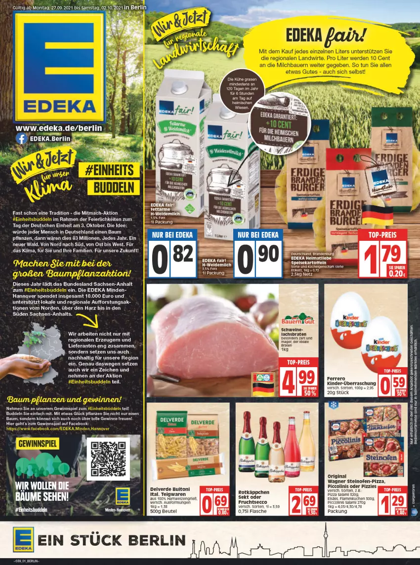 Aktueller Prospekt Edeka - Angebote der Woche - von 27.09 bis 02.10.2021 - strona 1