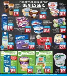 Gazetka promocyjna Hit - Prospekte - Gazetka - ważna od 10.09 do 10.09.2022 - strona 8 - produkty: apostels, Becher, butter, caffè latte, danone, Dany, dany sahne, Dr. Oetker, drink, ehrmann, eis, elsässer art, emmi, filet, fisch, flammkuchen, früchte, Garten, hafer, joghur, joghurt, kaffee, Käse, kölln, kuchen, lamm, landliebe, latte, leine, marmorette, mascarpone, meersalz, meggle, milch, milka, obst, obstgarten, oreo, Paula, paula pudding, pudding, rahmjoghurt, reis, sahne, salz, schlagrahm, schnitzel, schoko, snack, Speck, spinat, Ti, weihenstephan, zaziki, ZTE