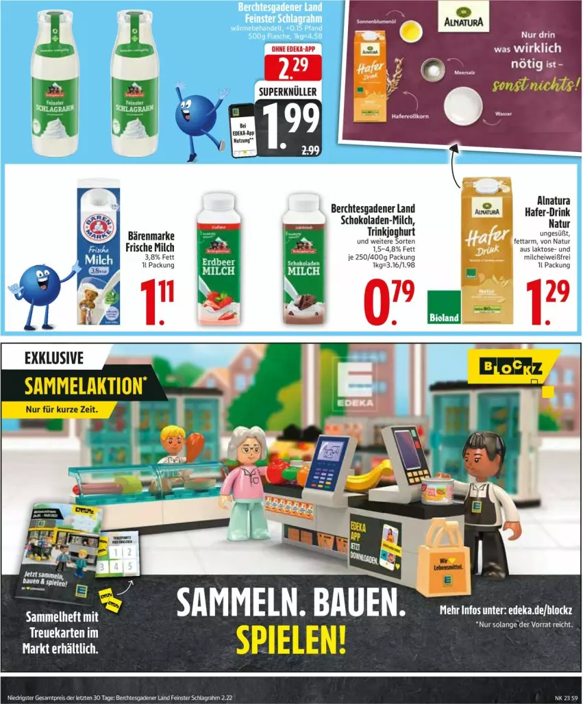 Aktueller Prospekt Edeka - Prospekte - von 02.06 bis 07.06.2025 - strona 11 - produkty: bärenmarke, deka, drink, eis, frische milch, hafer, joghur, joghurt, milch, natur, natura, reis, schoko, schokolade, schokoladen, Ti, ZTE