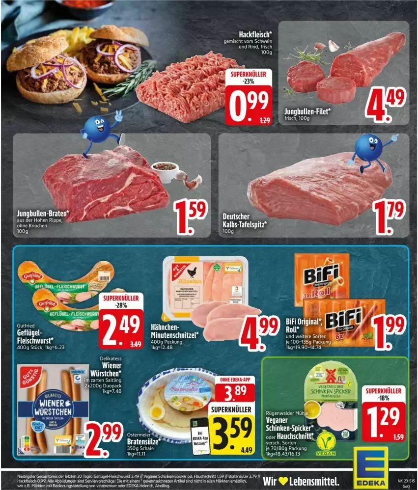 Aktueller Prospekt Edeka - Prospekte - von 02.06 bis 07.06.2025 - strona 17 - produkty: aeg, braten, eis, fleisch, fleischwurst, Geflügel, Geflügel-Fleischwurst, gutfried, hackfleisch, lebensmittel, minutenschnitzel, reis, rind, Schal, Schale, schinken, schnitzel, schwein, schwein und rind, Ti, vom schwein und rind, wein, wurst, ZTE