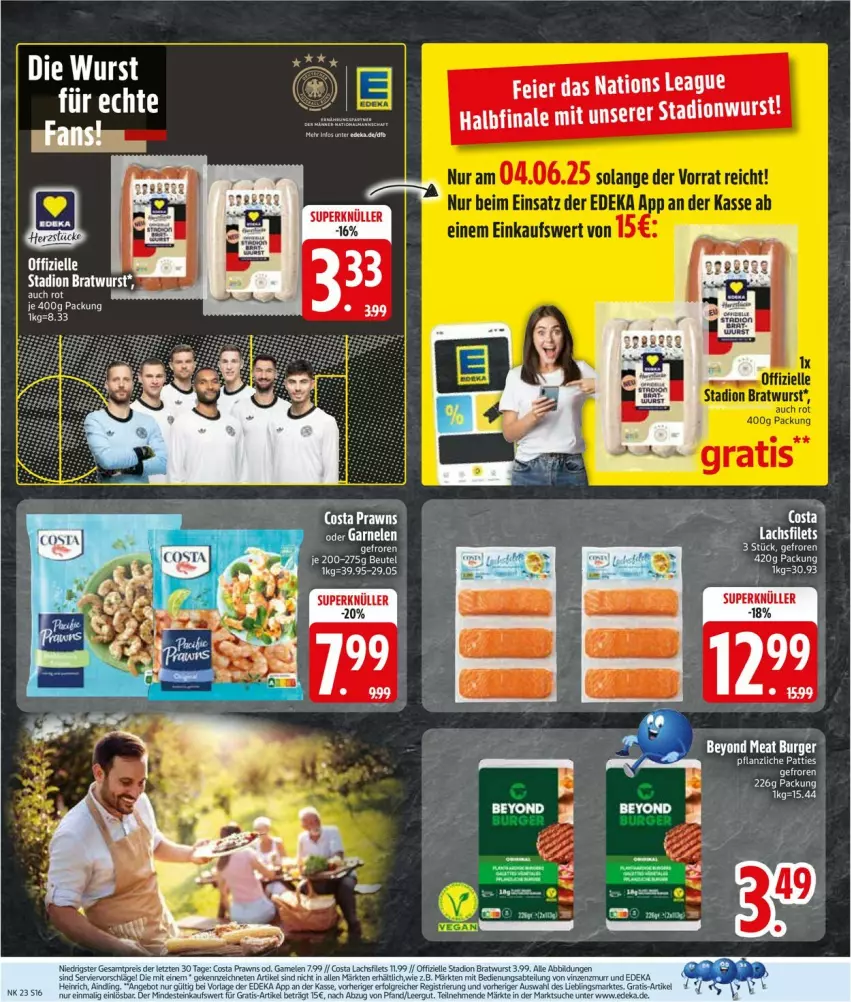 Aktueller Prospekt Edeka - Prospekte - von 02.06 bis 07.06.2025 - strona 18 - produkty: dell, eier, filet, filets, lachs, lachsfilet, lachsfilets, prawns, Ti, wurst