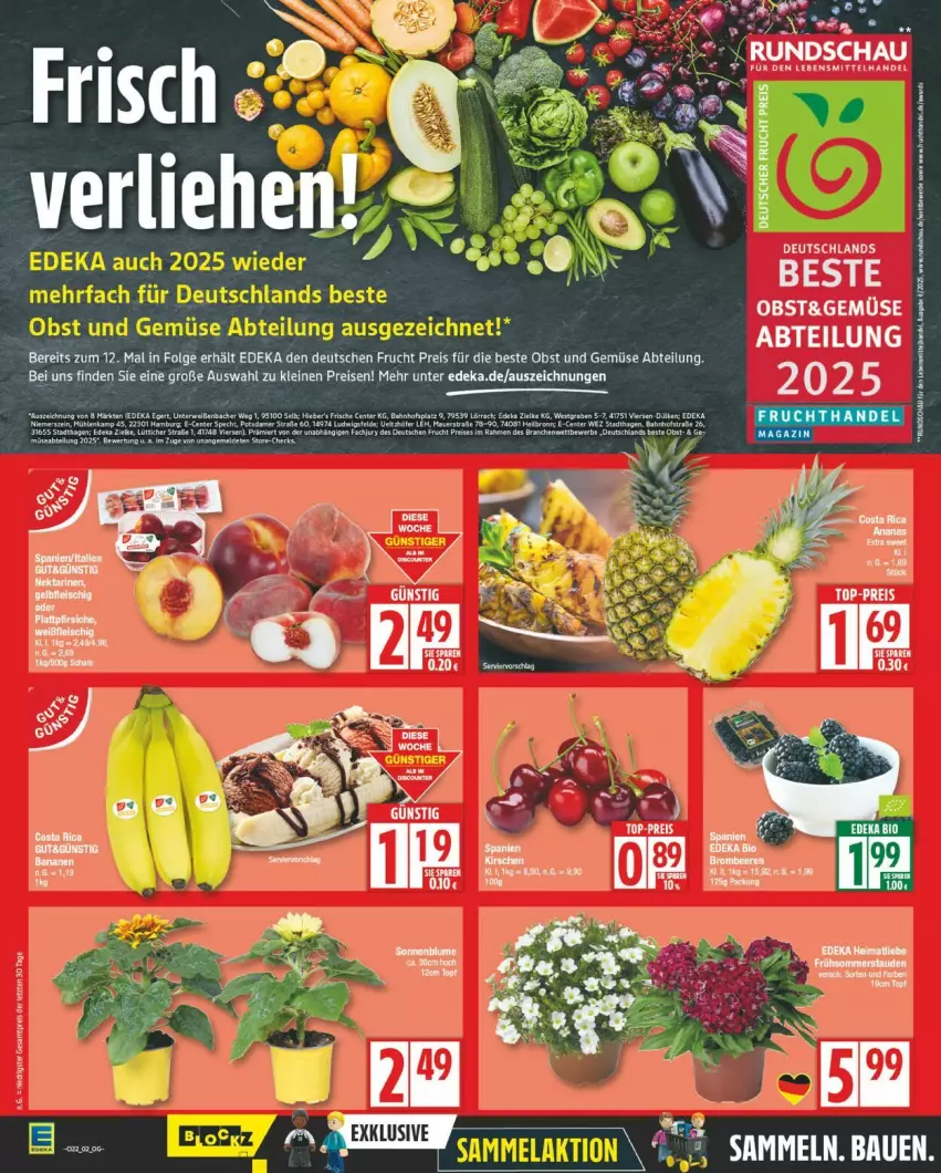 Aktueller Prospekt Edeka - Prospekte - von 26.05 bis 31.05.2025 - strona 2 - produkty: Abtei, banane, bananen, bier, bio, deka, edeka bio, eis, frucht, lebensmittel, leine, LG, obst, Obst und Gemüse, reis, Schal, Schale, Ti, top-preis, und gemüse