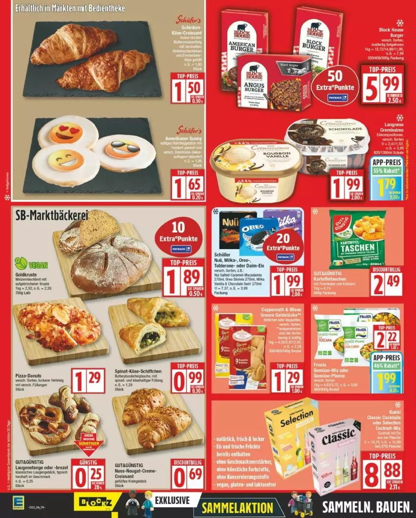 Aktueller Prospekt Edeka - Prospekte - von 26.05 bis 31.05.2025 - strona 6 - produkty: brezel, butter, creme, Croissant, daim, discount, Donut, donuts, eis, Käse, Laugenstange, mac, milka, nuss, nuss-nougat-creme, oreo, pizza, Plunder, Schiffchen, spinat, Tasche, Ti, toblerone