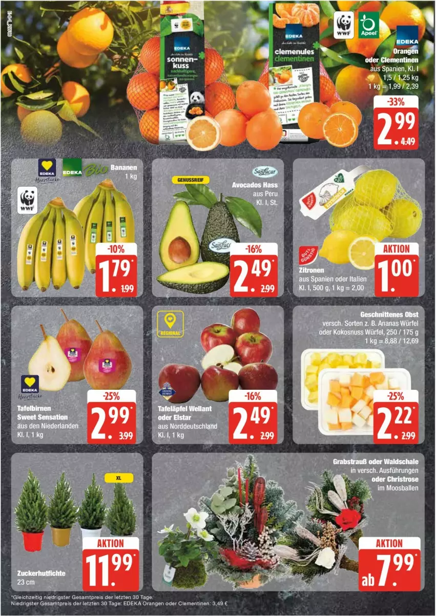 Aktueller Prospekt Edeka - Prospekte - von 11.11 bis 16.11.2024 - strona 8 - produkty: ananas, clementinen, deka, eis, kokos, kokosnuss, nuss, orange, orangen, reis, Schal, Schale, Ti, würfel, ZTE