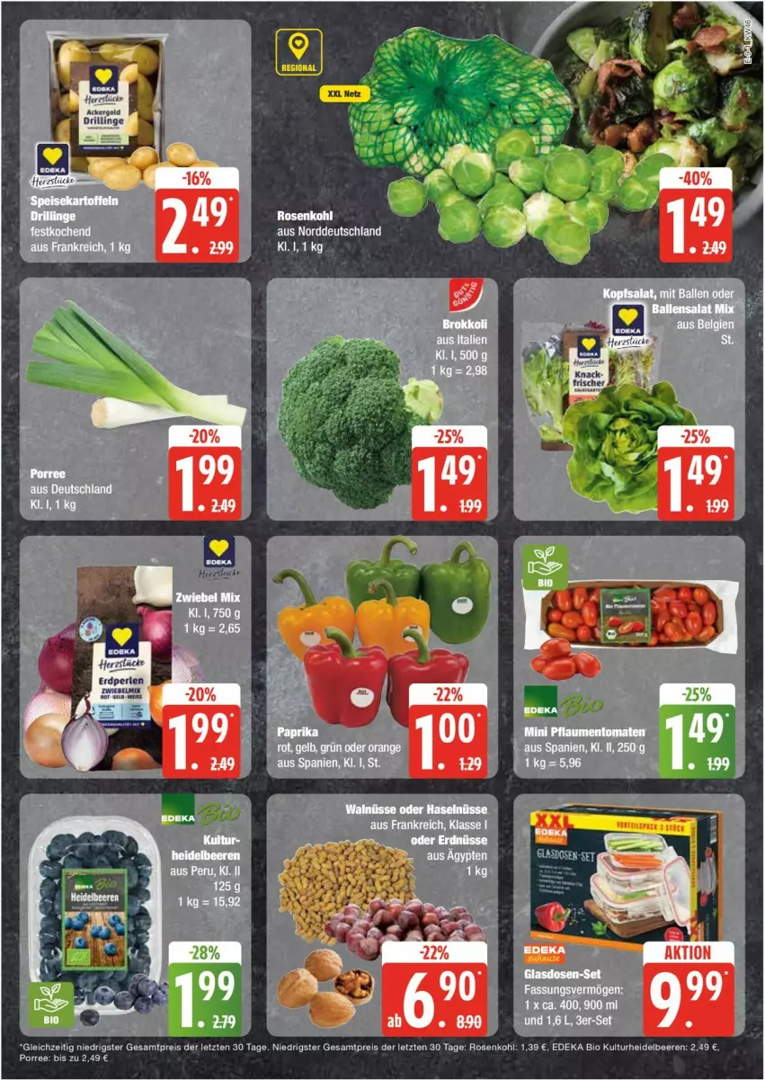 Aktueller Prospekt Edeka - Prospekte - von 11.11 bis 16.11.2024 - strona 9 - produkty: beere, beeren, bio, deka, edeka bio, eis, heidelbeere, heidelbeeren, perlen, reis, rosen, rosenkohi, Ti, ZTE