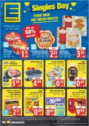 Gazetka promocyjna Edeka - Prospekte - Gazetka - ważna od 16.11 do 16.11.2024 - strona 1 - produkty: albray, almighur, almighurt, aufstrich, beere, beeren, brot, brotaufstrich, chavroux, cola, coupon, deka, die ofenfrische, Dr. Oetker, ehrmann, ehrmann almighurt, eis, fleisch, französischer weichkäse, gutfleisch, heidelbeere, heidelbeeren, Käse, kotelett, lebensmittel, limo, limonade, limonaden, maggi, maggi fix, milch, milka, Müller, müllermilch, nuss, Ofen, pizza, Popp, reis, saint albray, schoko, schokolade, tafelschokolade, Ti, tradizionale, weichkäse, ZTE