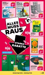 Gazetka promocyjna Netto - Woche 24 - Gazetka - ważna od 17.06 do 17.06.2023 - strona 23 - produkty: blume, blumen, blumenerde, dünger, dusche, erde, Germ, laterne, LG, messer, obst, rasen, rasendünger, Sitzauflage, Ti, und gemüse, wasser