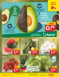 Gazetka promocyjna Netto Marken-Discount - Filial-Angebote - Gazetka - ważna od 20.05 do 20.05.2023 - strona 5 - produkty: angebot, asti, avocado, beere, beeren, bestpreis, champignon, champignons, chiquita, eis, eisbergsalat, erdbeere, erdbeeren, melone, obst, reis, salat, Schal, Schale, Ti, wasser, wassermelone, ZTE, zucchini