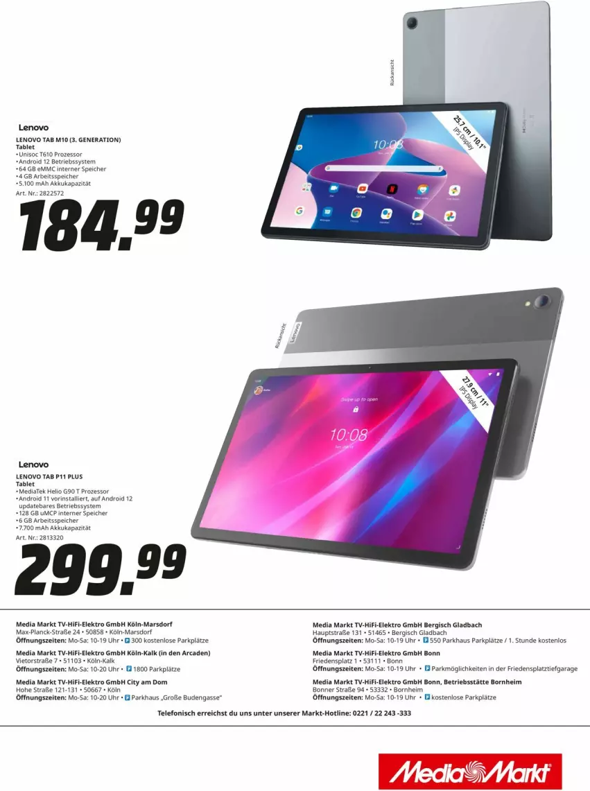 Aktueller Prospekt Media Markt - Prospekte - von 20.04 bis 26.04.2023 - strona 4 - produkty: akku, Betriebssystem, Elektro, lenovo, mars, tablet, telefon, Ti, uhr