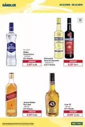 Gazetka promocyjna Metro - Wochen-Angebote Händler - Gazetka - ważna od 20.12 do 20.12.2025 - strona 7 - produkty: amaro, angebot, auer, axe, bitburger, bitburger pils, budweiser, burger, desperados, eis, flasche, getränk, getränke, Gorbatschow, johnnie walker, licor, licor 43, limo, Palette, pils, rama, ramazzott, ramazzotti, reis, Ti, tiefpreis, wodka, zott