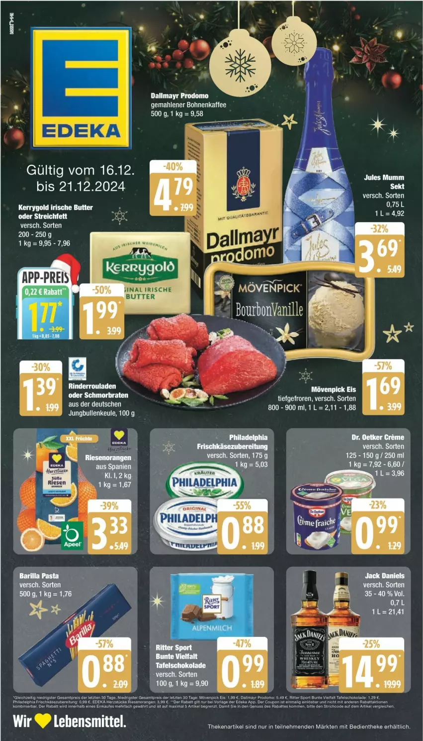 Aktueller Prospekt Edeka - Prospekte - von 16.12 bis 21.12.2024 - strona 1