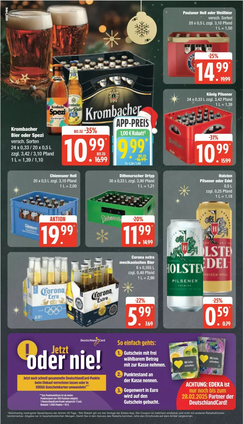 Aktueller Prospekt Edeka - Prospekte - von 16.12 bis 21.12.2024 - strona 22 - produkty: bier, coupon, deka, deutschlandcard, eis, krombache, krombacher, mars, Paula, paulaner, reis, Spezi, tee, Ti, urtyp, ZTE