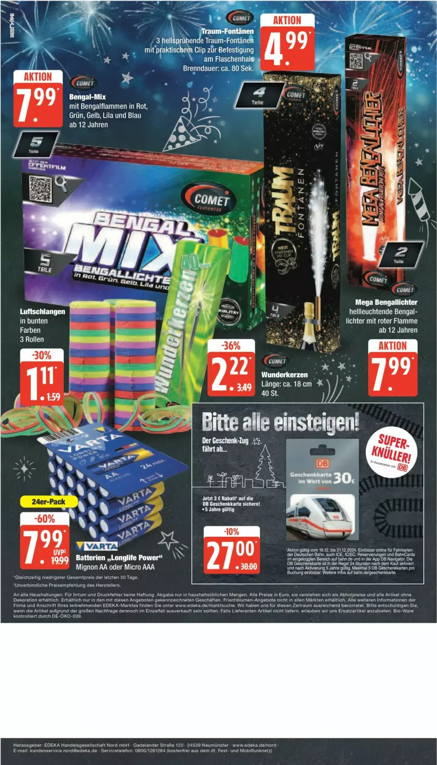 Aktueller Prospekt Edeka - Prospekte - von 16.12 bis 21.12.2024 - strona 24 - produkty: abholpreise, auer, batterie, batterien, bio, buch, deka, eis, Elan, elle, erde, flasche, kerze, lamm, longlife, reis, Ti, Tiere, trolli, ZTE