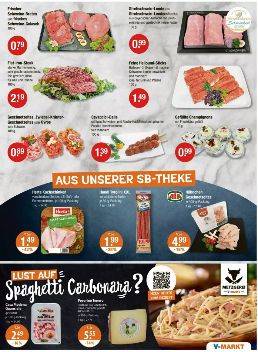 Aktueller Prospekt Vmarkt - Prospekte - von 15.05 bis 21.05.2025 - strona 3 - produkty: ball, braten, cevapcici, champignon, champignons, eis, ente, fleisch, frischkäse, für grill und pfanne, geschnetzeltes, gewürz, grill, grill und pfanne, Grillkäse, gulasch, gyros, hackfleisch, Halloumi, herta, ideal für grill, ideal für grill und pfanne, Käse, knoblauch, kochschinken, kräuter, mac, nero, paprika, Pecorino, pfanne, rind, rinder, rinder-hackfleisch, saft, schinken, schwein, schweine, steak, steaks, Ti, und pfanne, wein, weine, WICK, Zelt, zwiebel