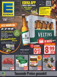 Gazetka promocyjna Edeka - Angebote der Woche - Gazetka - ważna od 30.04 do 30.04.2022 - strona 1 - produkty: angebot, auer, Bau, Bauer, deka, ente, flasche, pils, pilsener, Ti, veltins, veltins pilsener