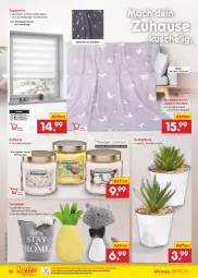 Gazetka promocyjna Netto Marken-Discount - Filial-Angebote - Gazetka - ważna od 11.03 do 11.03.2023 - strona 26 - produkty: auer, decke, Deckel, doppelrollo, Duftkerze, eis, kerze, Kunstpflanze, kuscheldecke, Leuchte, mac, ndk, pflanze, reis, Ria, Ti, tisch, topper, türstopper