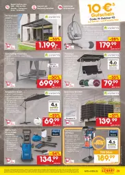 Gazetka promocyjna Netto Marken-Discount - Filial-Angebote - Gazetka - ważna od 11.03 do 11.03.2023 - strona 29 - produkty: ampelschirm, angebot, cin, eis, Elektro, elle, fenster, Garten, Garten und Freizeit, Gartenschaukel, gefu, gsw, gutschein, gutscheine, hängesessel, hochdruckreiniger, hollywoodschaukel, korb, latte, Liege, milch, ndk, reiniger, reis, Ria, Schaukel, Schaukelliege, sessel, sonnenschirm, Spezi, telefon, Ti, tisch, Tischbohrmaschine, uhr, wasser, ZTE