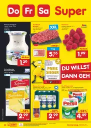 Gazetka promocyjna Netto Marken-Discount - Filial-Angebote - Gazetka - ważna od 11.03 do 11.03.2023 - strona 30 - produkty: almighur, almighurt, beere, beeren, bestpreis, butter, butterkäse, edamer, ehrmann, ehrmann almighurt, eis, fleisch, hackfleisch, hackfleisch gemischt, himbeer, himbeere, himbeeren, Käse, limo, limonade, limonaden, ndk, orange, persil, persil waschmittel, reis, rind, Schal, Schale, schwein, Ti, waschmittel, wein, zitrone