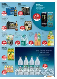 Gazetka promocyjna Vmarkt - Prospekte - Gazetka - ważna od 22.05 do 22.05.2024 - strona 11 - produkty: adelholzener, alkohol, Alwa, aperitif, auer, bier, bio, bio limo, eier, eis, eistee, elle, flasche, Guinness, Holz, je 1-liter-flasche, kraft, krombache, krombacher, krombacher pils, limo, mineralwasser, pfanne, Pfanner, pils, Rauch, säfte, schweppes, steiner, tee, Ti, vöslauer, warsteiner, wasser