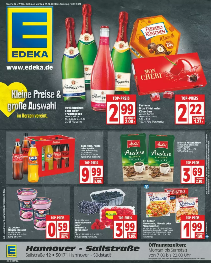 Aktueller Prospekt Edeka - Prospekte - von 03.02 bis 10.02.2024 - strona 1 - produkty: eis, leine, reis, tee, Ti, top-preis, uhr