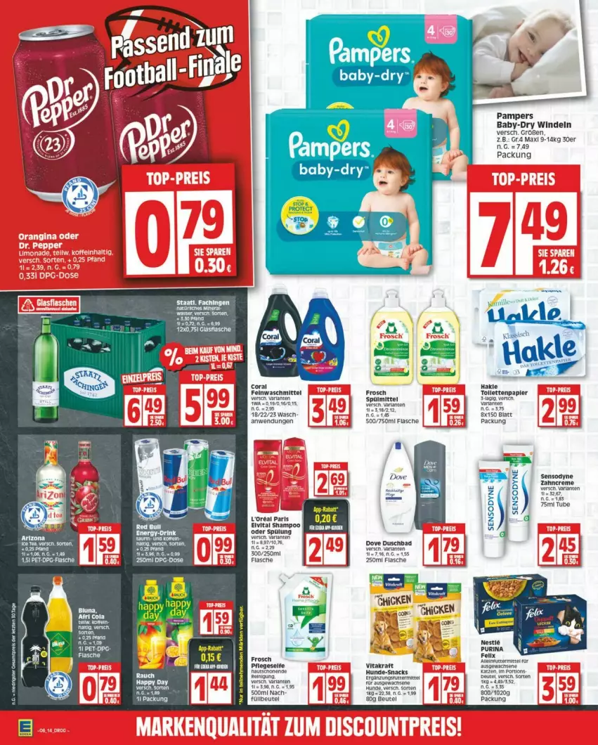 Aktueller Prospekt Edeka - Prospekte - von 03.02 bis 10.02.2024 - strona 15 - produkty: arla, baby-dry, Bad, beutel, brot, creme, dove, duschbad, flasche, pampers, tee, Ti, windeln, zahncreme