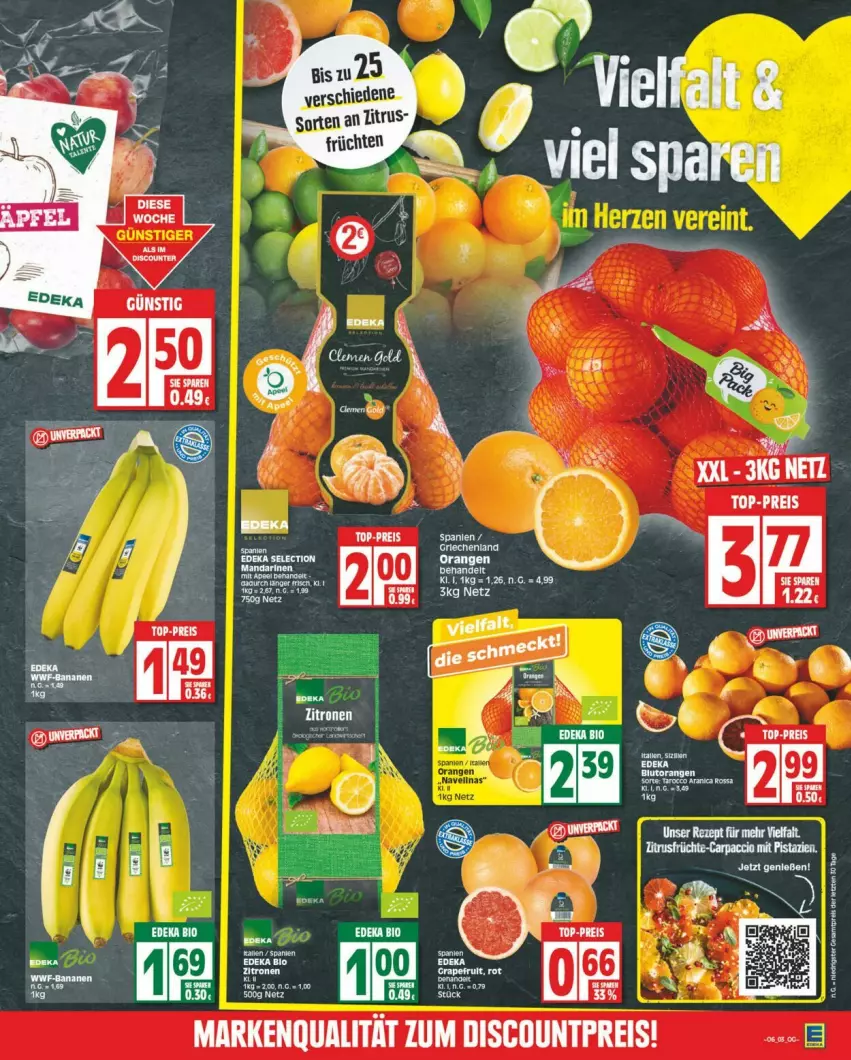 Aktueller Prospekt Edeka - Prospekte - von 03.02 bis 10.02.2024 - strona 3 - produkty: bio, deka, edeka bio, eis, früchte, früchten, reis, top-preis, zitrone, zitronen